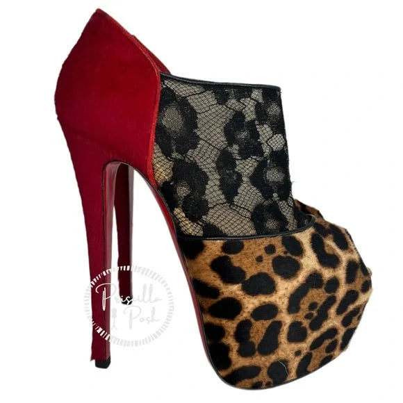 Christian Louboutin Multi/Black Leopard Kate 100 Pony Heel – AUMI 4