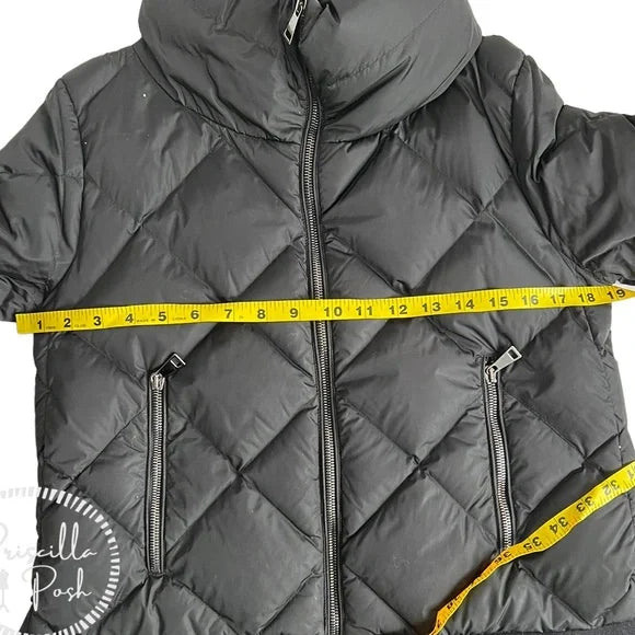 Moncler Black Peplum Hem Goose Down Puffer Jacket Puffer Coat Flounce Hem Medium