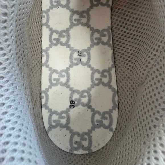 Gucci White Leather Reflective Chunky Sneakers Lug Sole 9