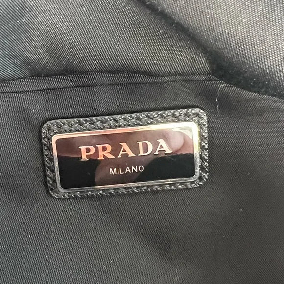 Prada Black Belt Bag Waist Bag Triangle Logo Nylon and Leather Silver Buckle