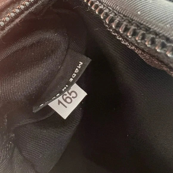 Prada Black Belt Bag Waist Bag Triangle Logo Nylon and Leather Silver Buckle