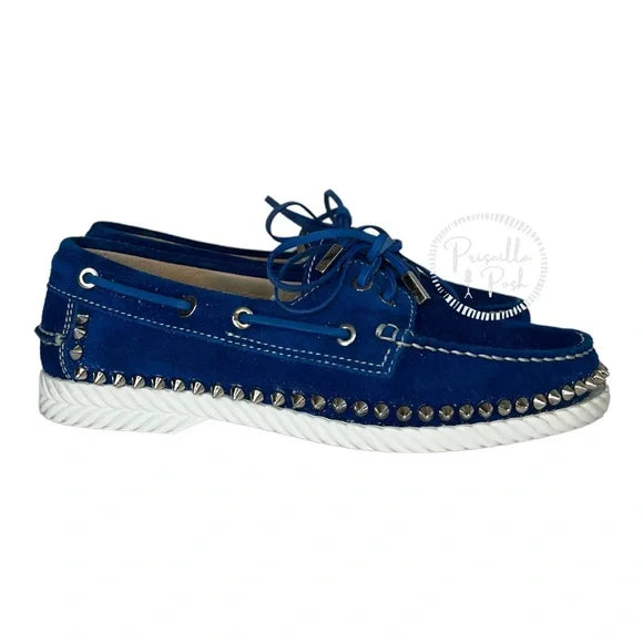 Blue 2025 suede loubs