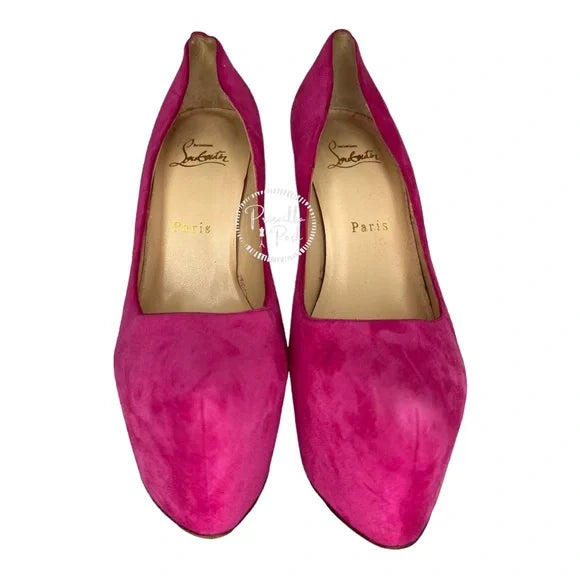 Christian Louboutin Daffodile 160mm Pumps Hot Pink Fuschia Heels Platform 39.5