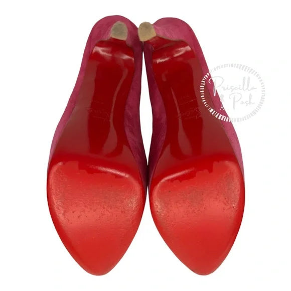 Christian Louboutin Daffodile 160mm Pumps Hot Pink Fuschia Heels Platform 39.5