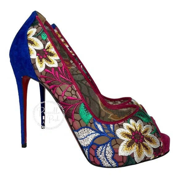 Christian louboutin floral heels 2025