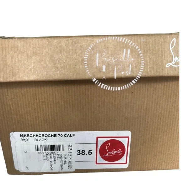 Christian Louboutin Marchacroche Leather Red Sole Booties 38.5 Rubber â Priscilla Posh