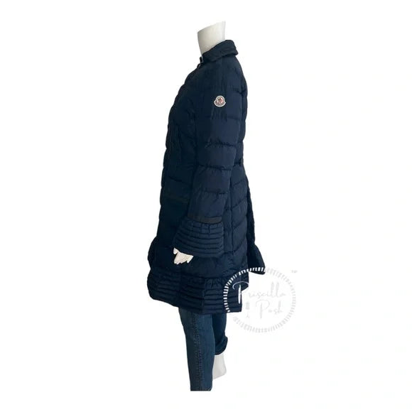 Moncler Navy Black Full Length Double Breasted Down Puffer Jacket Bitar 3
