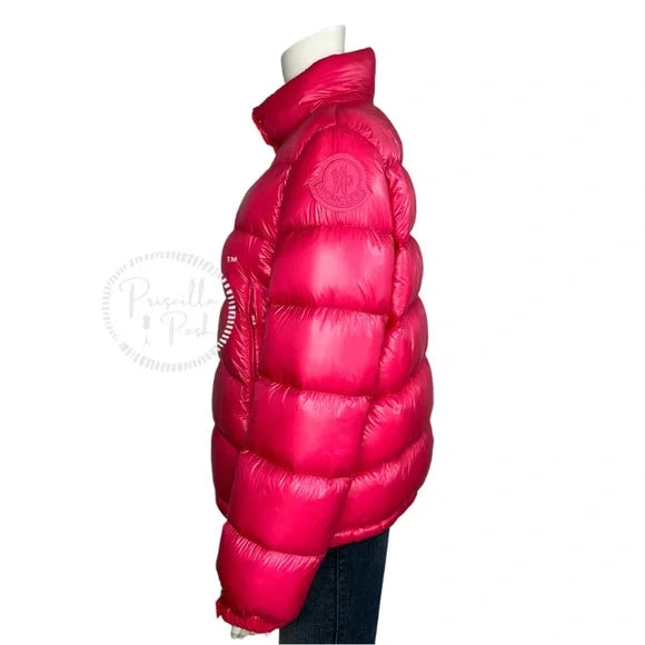 Moncler Hot Pink Quilted Down Puffer Jacket Puffer Coat Neon Pink Goose Down