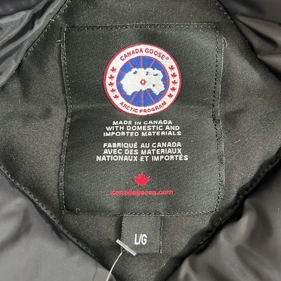 Canada Goose Expedition Parka Heritage Black Long With Fur Hood Large