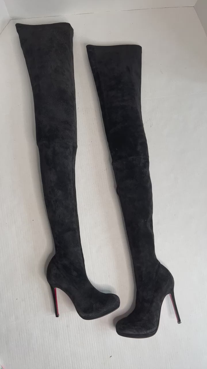 Clearance christian louboutin thigh high boots Top Sellers