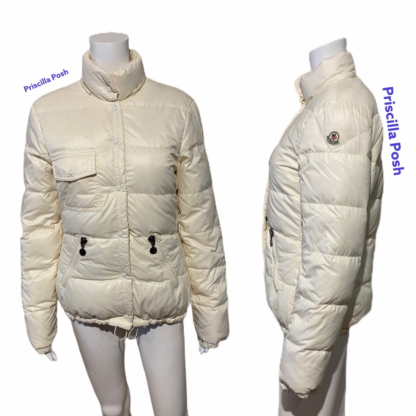 Moncler Ivory White Down Puffer Jacket Winter Coat