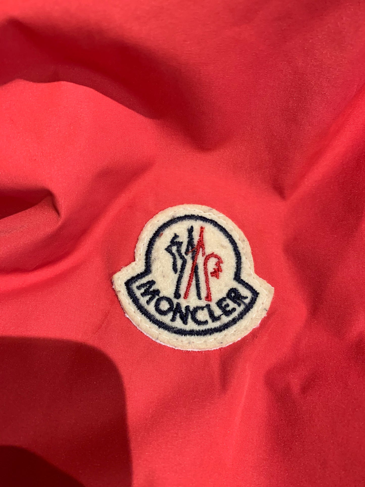 Vintage Moncler Grenoble Red Ski Jacket With Fur