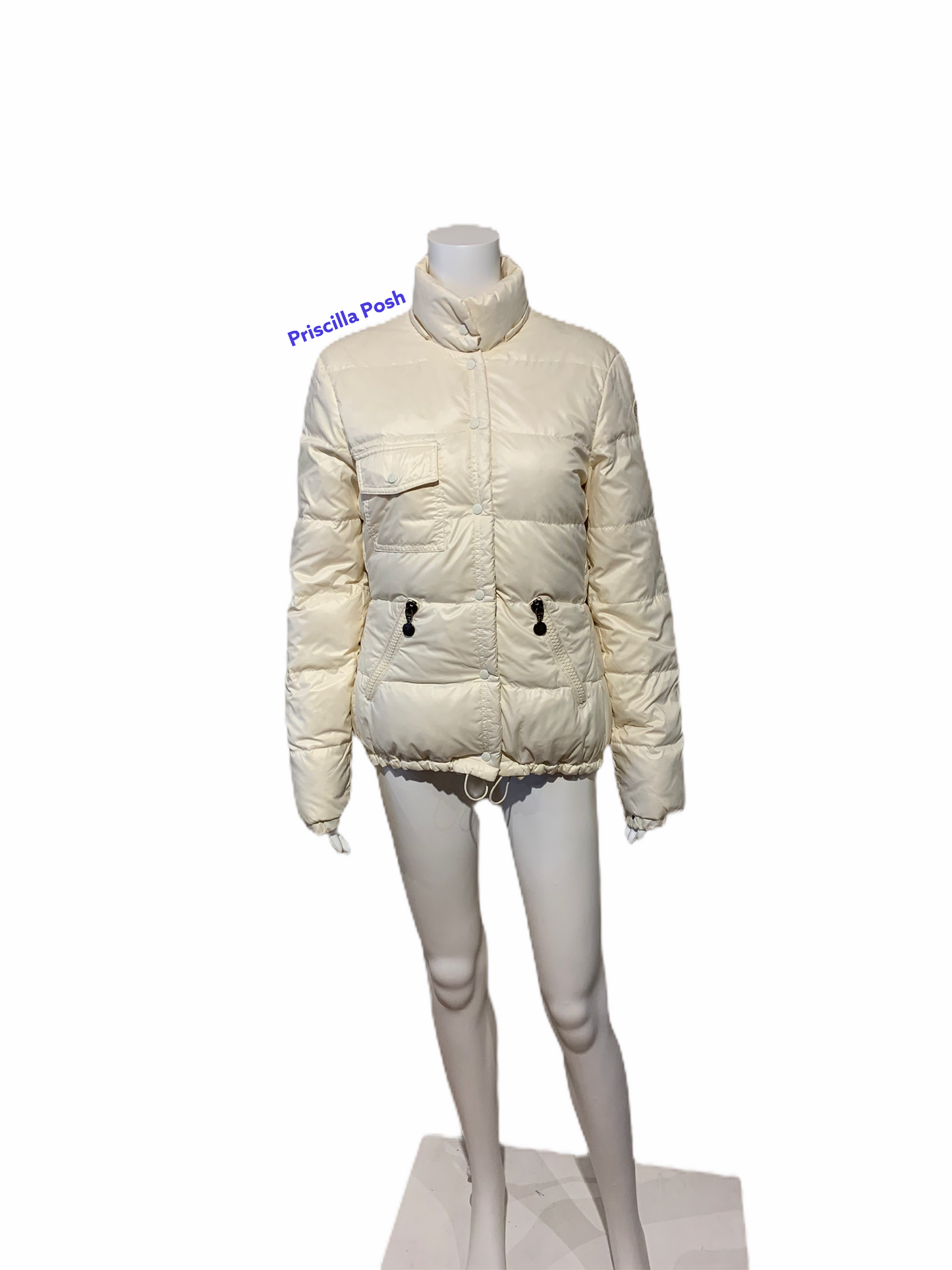 Moncler Ivory White Down Puffer Jacket Winter Coat