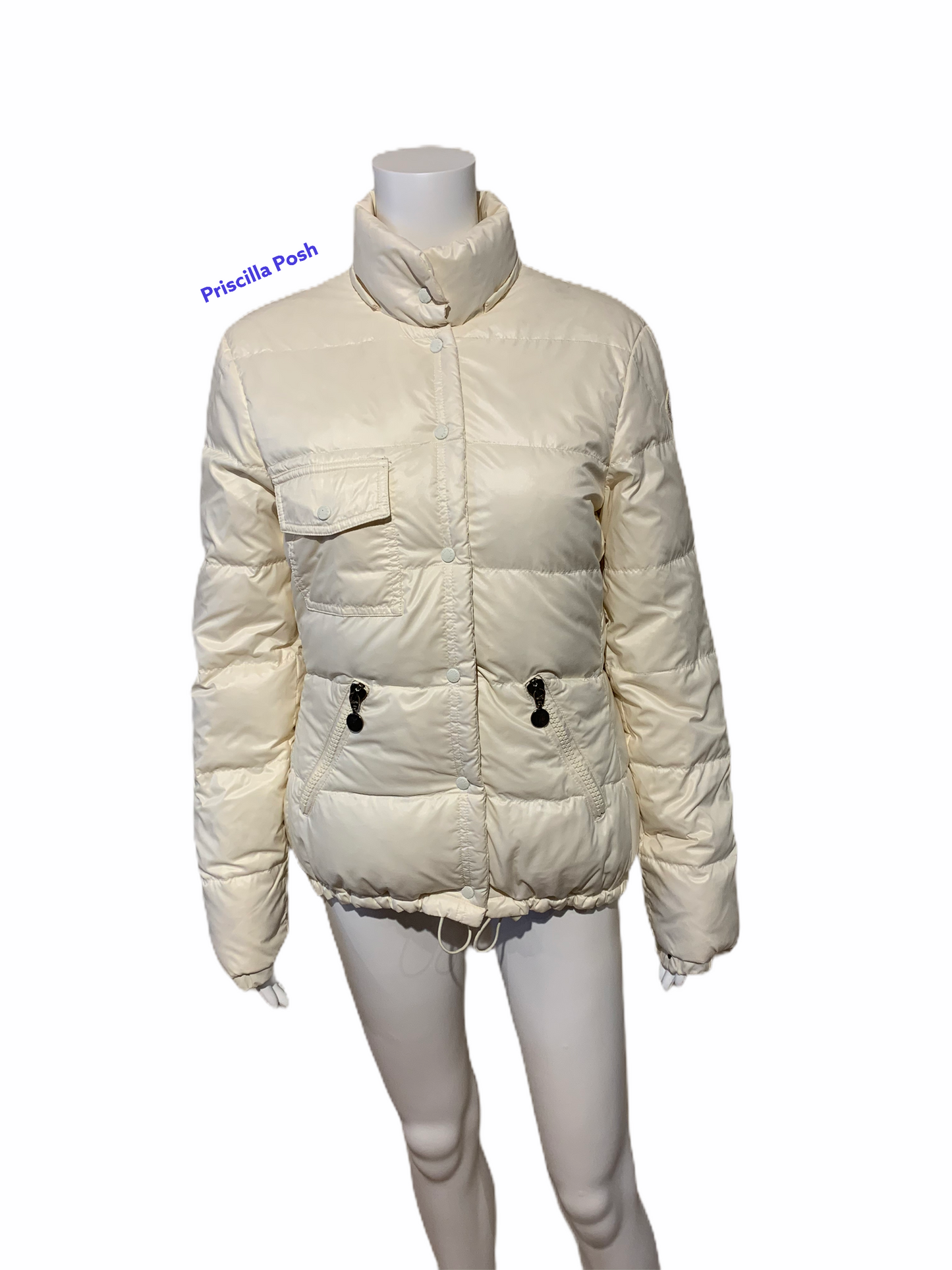 Moncler Ivory White Down Puffer Jacket Winter Coat