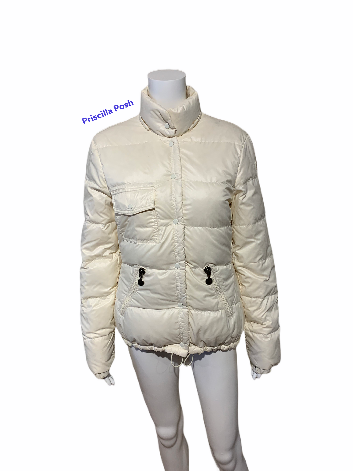 Moncler Ivory White Down Puffer Jacket Winter Coat