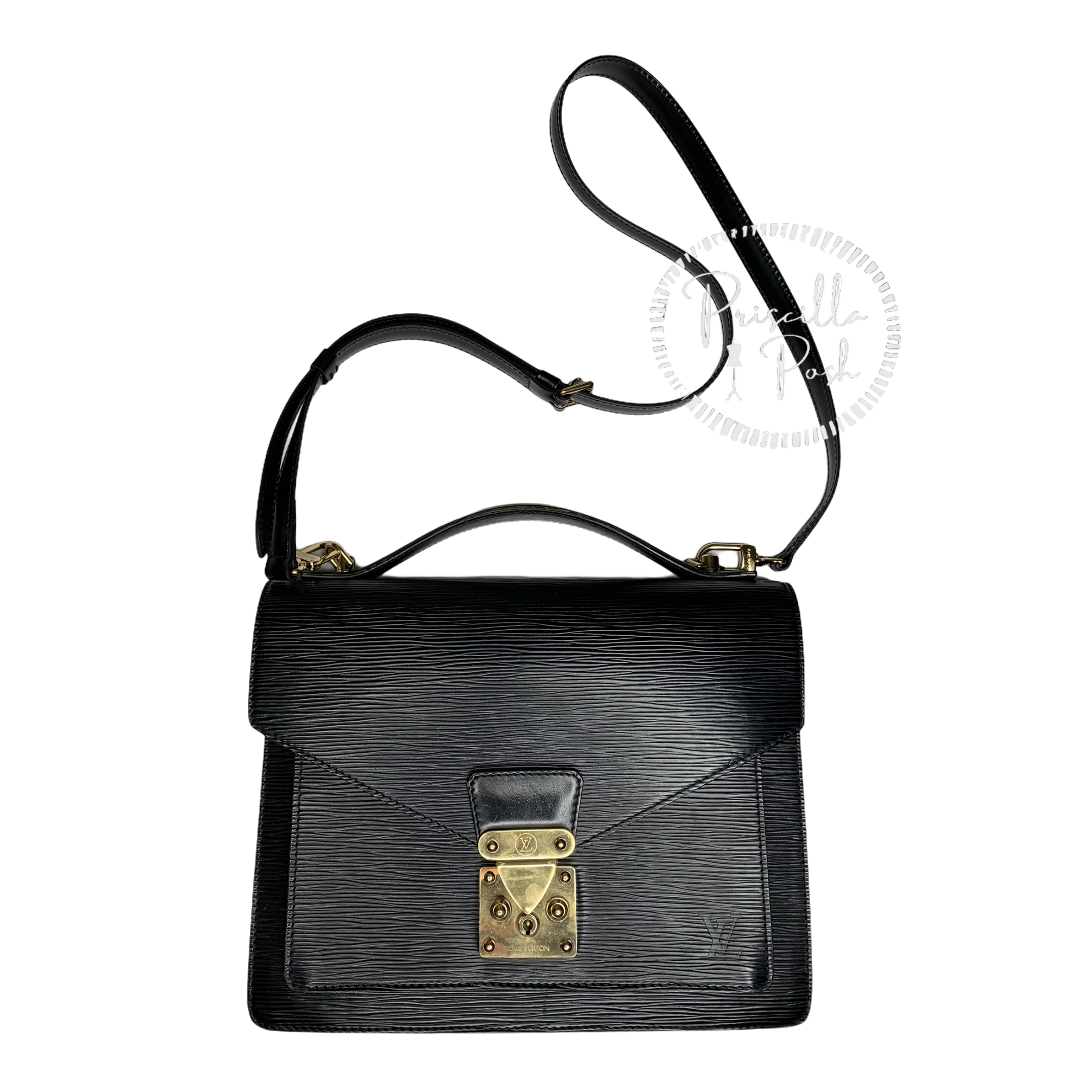 Louis Vuitton Black Epi Leather MONCEAU Bag