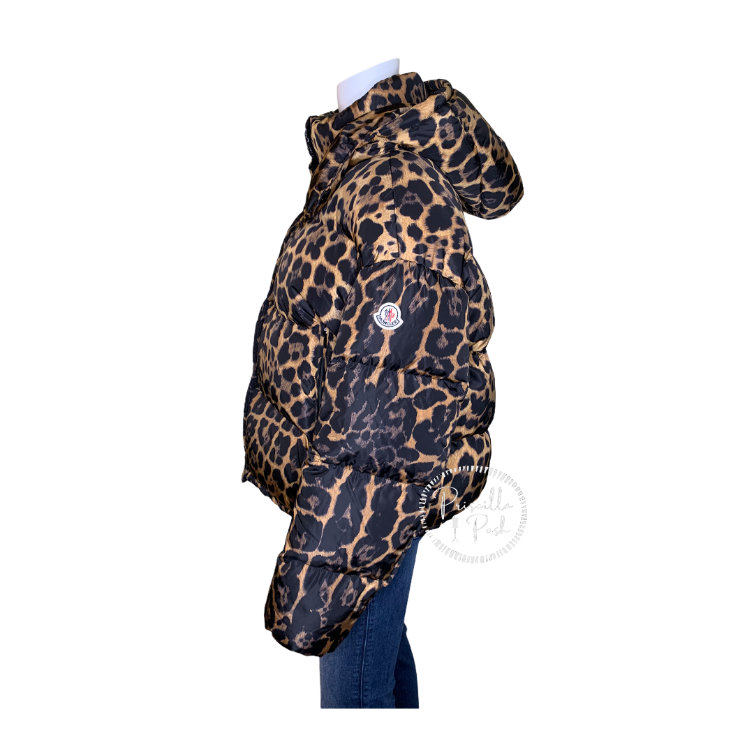 Moncler caille top leopard jacket
