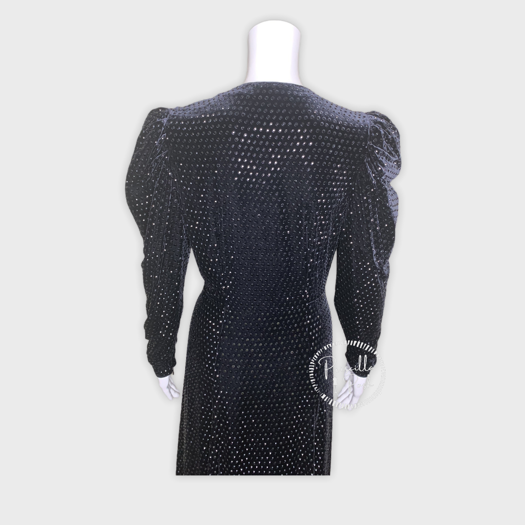 NWT RETROFETE Agnes Crystal-Embellished Wrap Dress
