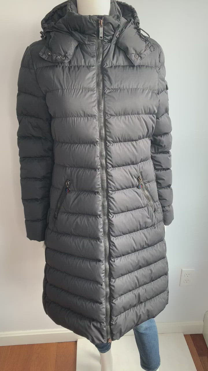 Moncler Mokamat Puffer Jacket In Black Long Black Puffer Jacket Puffer Priscilla Posh