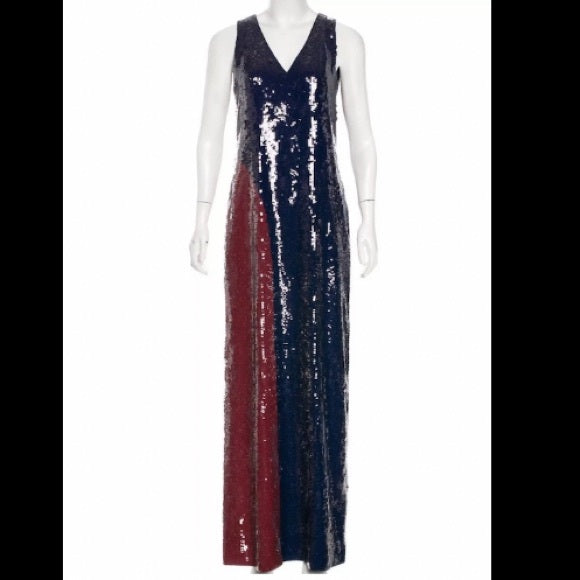 Tory burch color discount block sequin dress