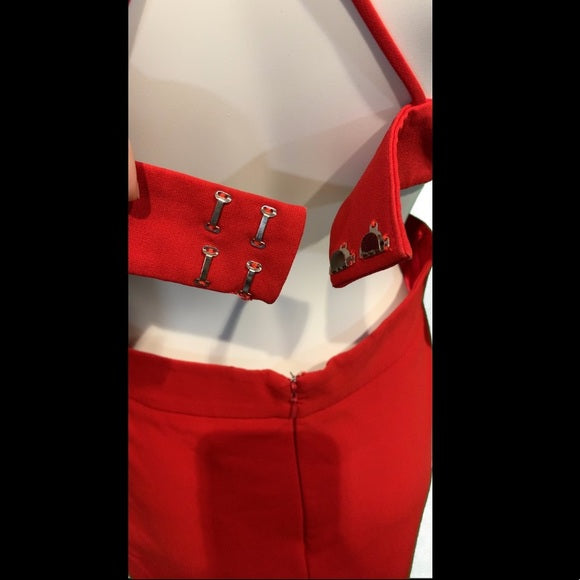 Jill Jill Stuart Red Cardinal Gown $398 Cut-out 6