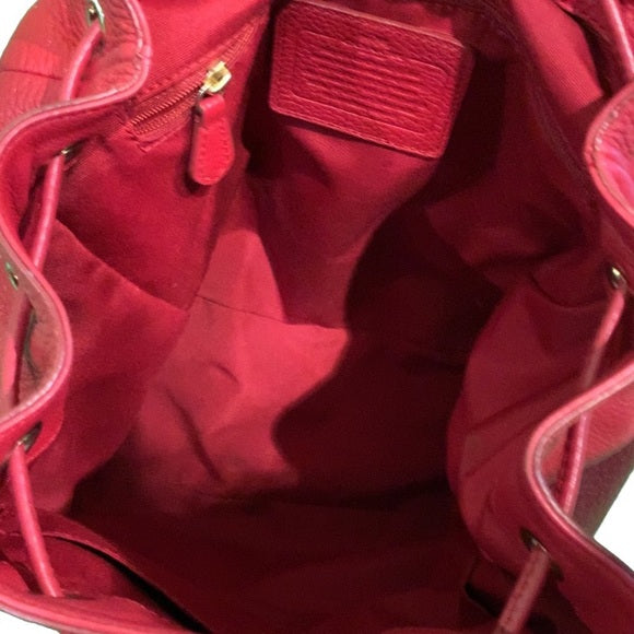 Coach Billie F37410 Pebble Red Leather Backpack