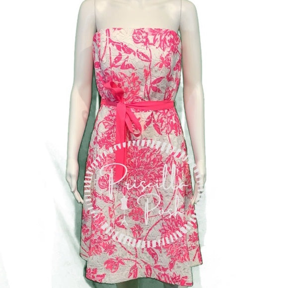 NWT Lilly Pulitzer Sienna Strapless Dress Hot Pink 8