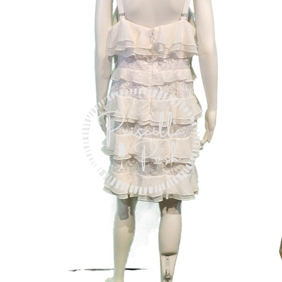 NWT Lilly Pulitzer “Olive” White Ruffle Tank Dress 14