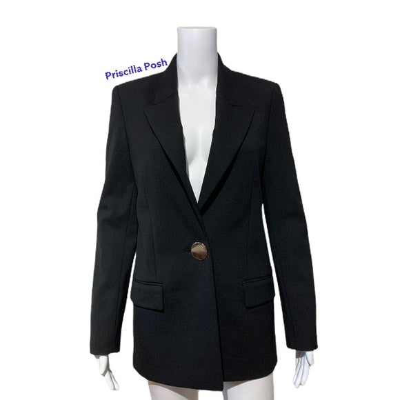 ALEXANDER WANG Blazer With Leather Sleeves Black