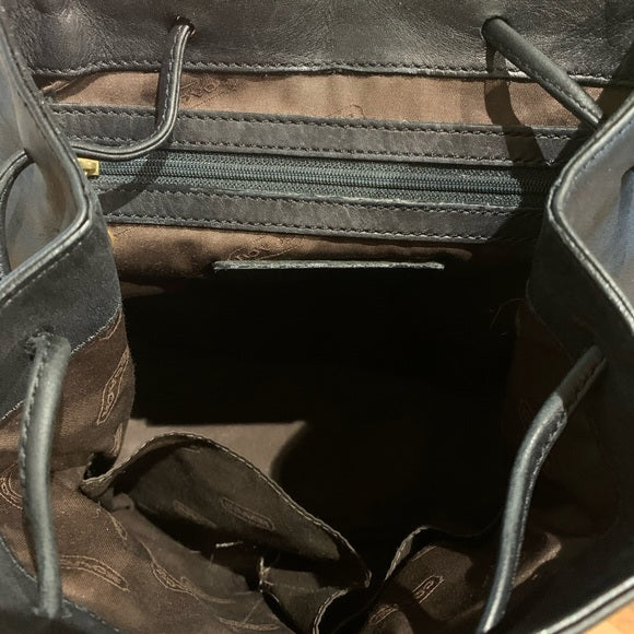 Vintage Coach Legacy Black Leather Backpack 9858