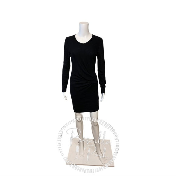 Iro Aenor Twist-Front Long-Sleeve Sweater Dress