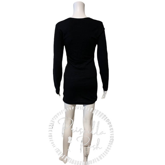 Iro Aenor Twist-Front Long-Sleeve Sweater Dress