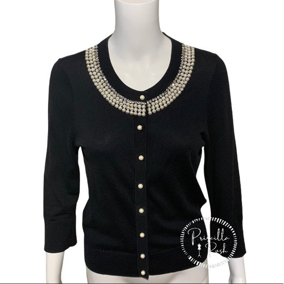 Kate Spade New York Black Tula Embellished Sweater