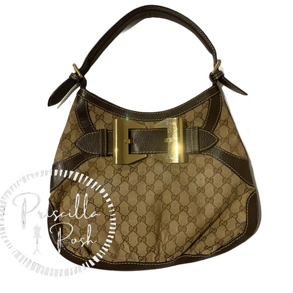 Gucci Hobo Queen Bow Guccisimma Logo Shoulder Bag