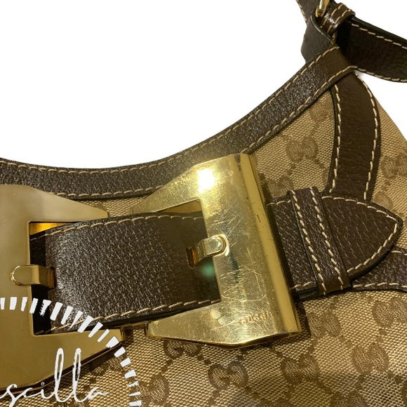 Gucci Hobo Queen Bow Guccisimma Logo Shoulder Bag