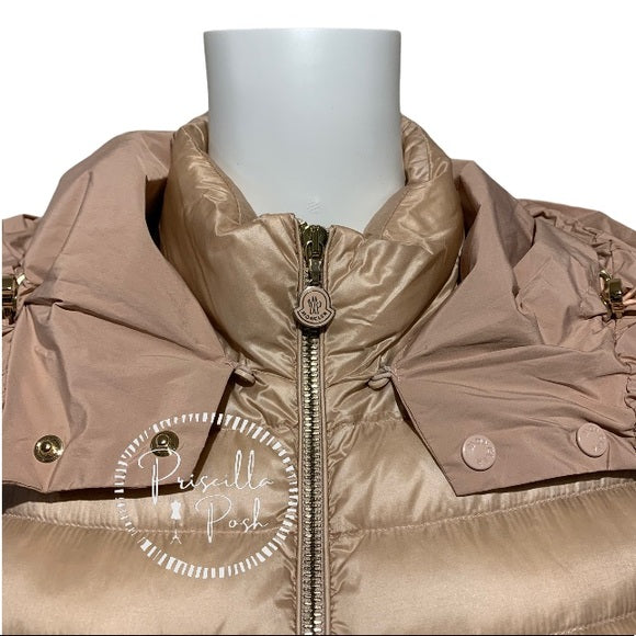 Moncler 'Daurade' Peplum Hem Down Puffer Jacket