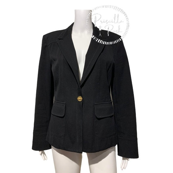 St. John Sport Black Fitted Blazer / Jacket