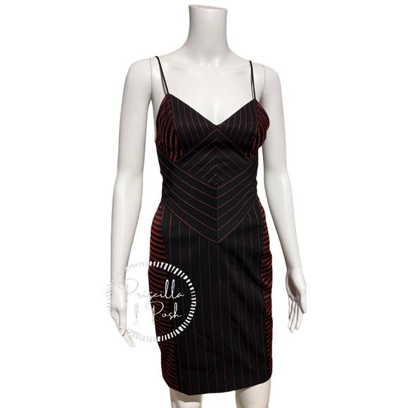 Alexander Wang Black Dress With Red Detail Bodycon