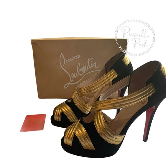 Christian Louboutin Metallic Josephine Pumps