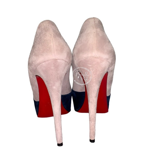 Christian Louboutin Maggie 140 Suede Platform Pump