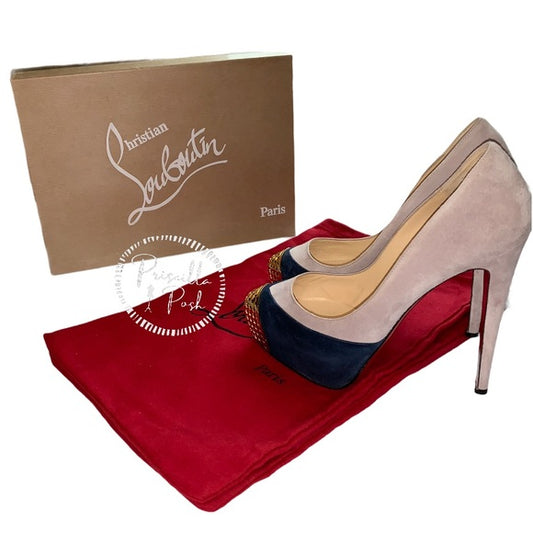 Christian Louboutin Maggie 140 Suede Platform Pump