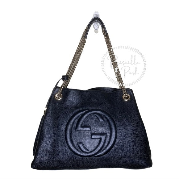 GUCCI Soho Leather Shoulder Bag 308982 Gold Chain