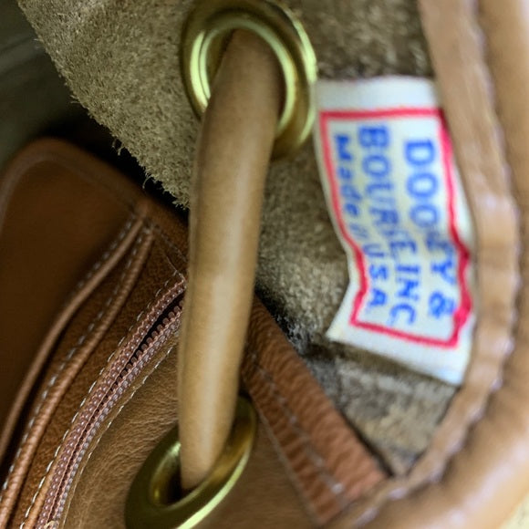 Vintage Dooney and Bourke Backpack Camel Leather
