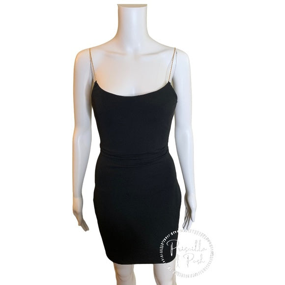 NEW ALEXANDER WANG Jersey Black Chain Strap Dress LBD