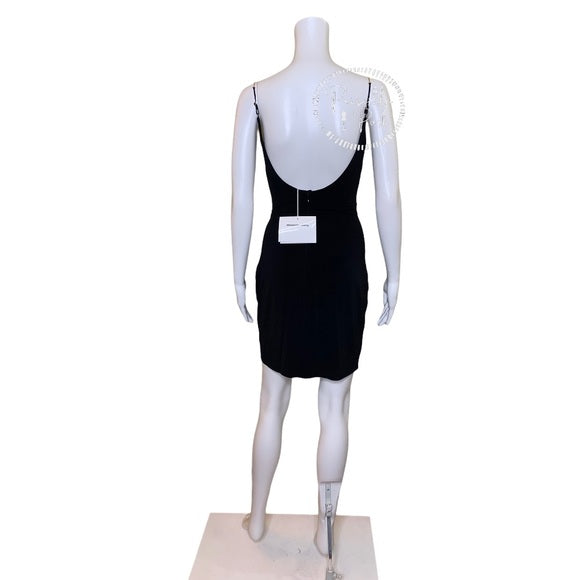 NEW ALEXANDER WANG Jersey Black Chain Strap Dress LBD