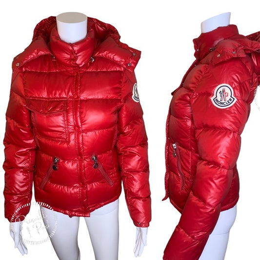 Moncler Red Goose Down Puffer Jacket Coat