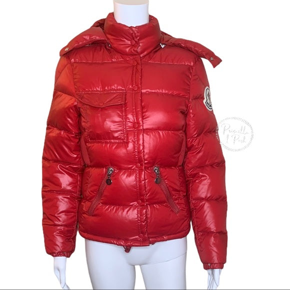 Moncler Red Goose Down Puffer Jacket Coat