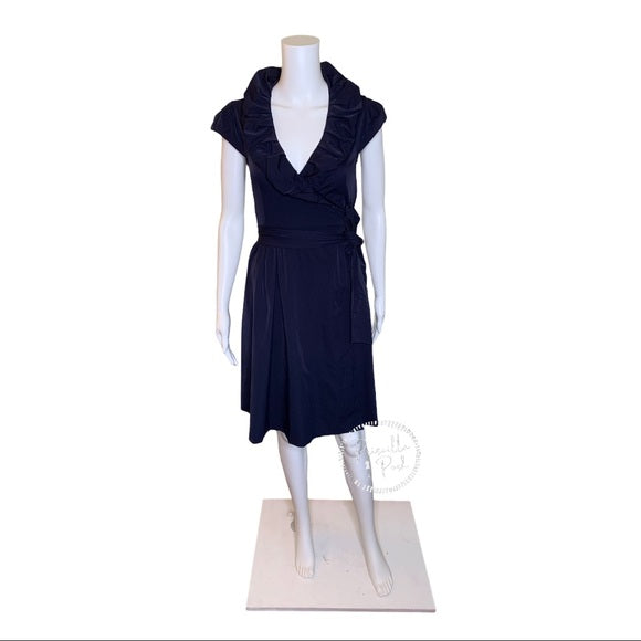 Diane Von Furstenberg Navy Bethania Wrap Dress