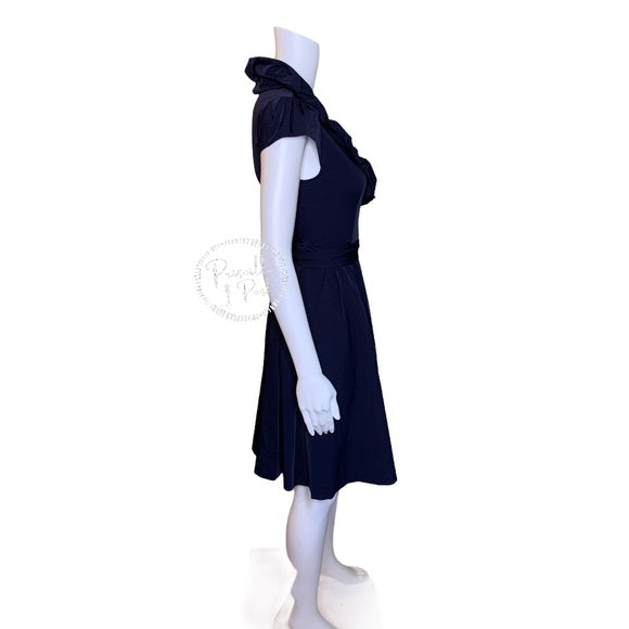 Diane Von Furstenberg Navy Bethania Wrap Dress