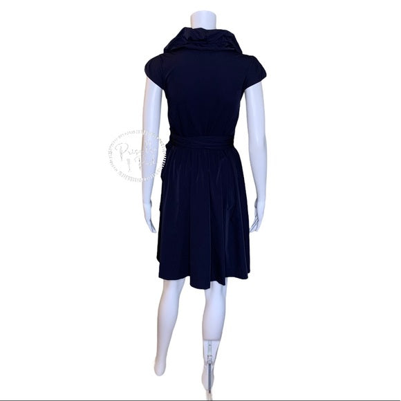 Diane Von Furstenberg Navy Bethania Wrap Dress